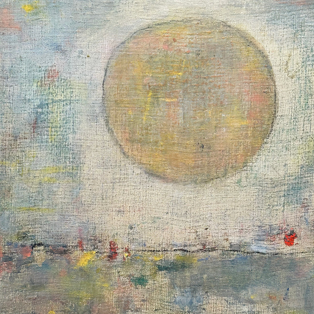 山口薫「原に昇る月 1964」 | 山口薰《原野升月 1964》| Kaoru